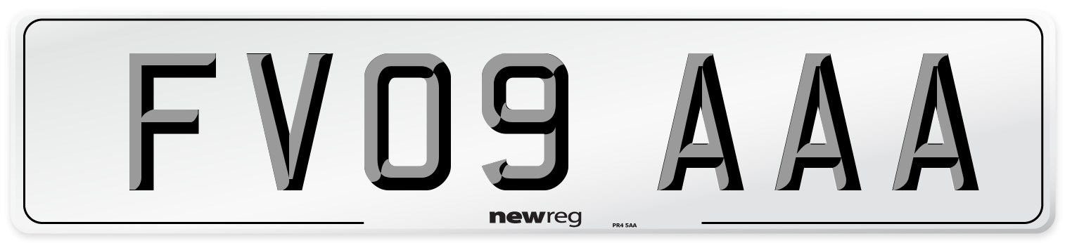 FV09 AAA Number Plate from New Reg